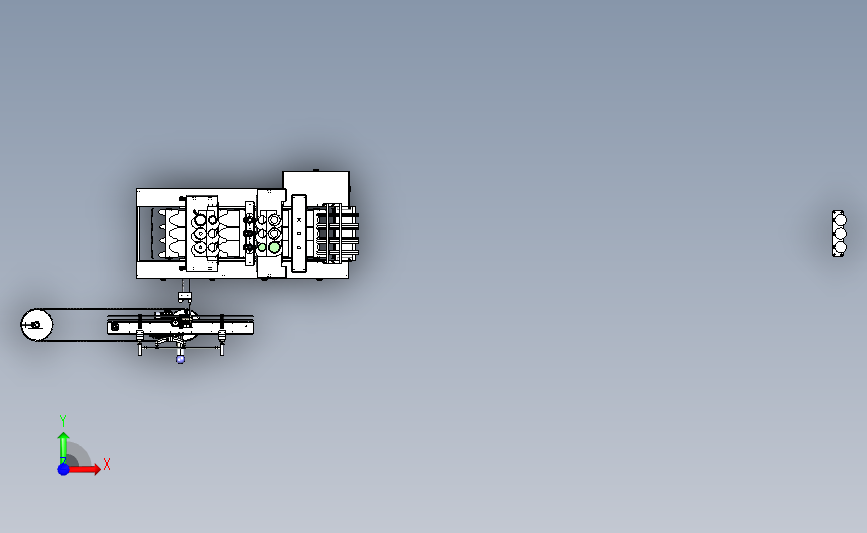 酸奶灌装机 液体灌装机(大型非标设备) 3D模型