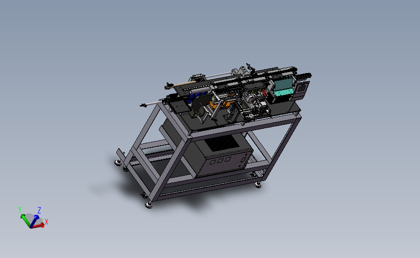 电感自动焊锡与检测机（自动打蜡机） 3D模型（SolidWorks设计