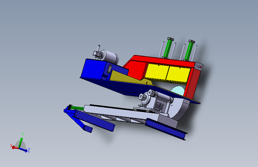 18寸液压成品锯 (1000行程） 3D模型（SolidWorks设计
