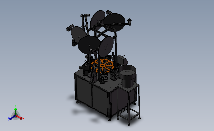 转盘式连接器自动插端子机 3D模型