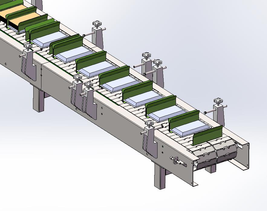 带挡板链板带输送机-纸袋输送机