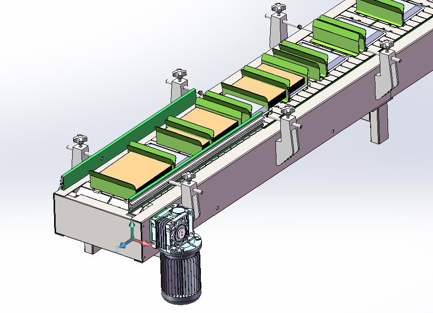 带挡板链板带输送机-纸袋输送机