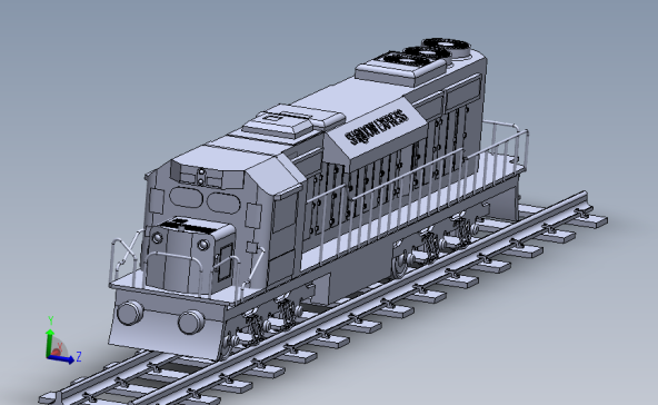 火车 3D模型（SolidWorks设计