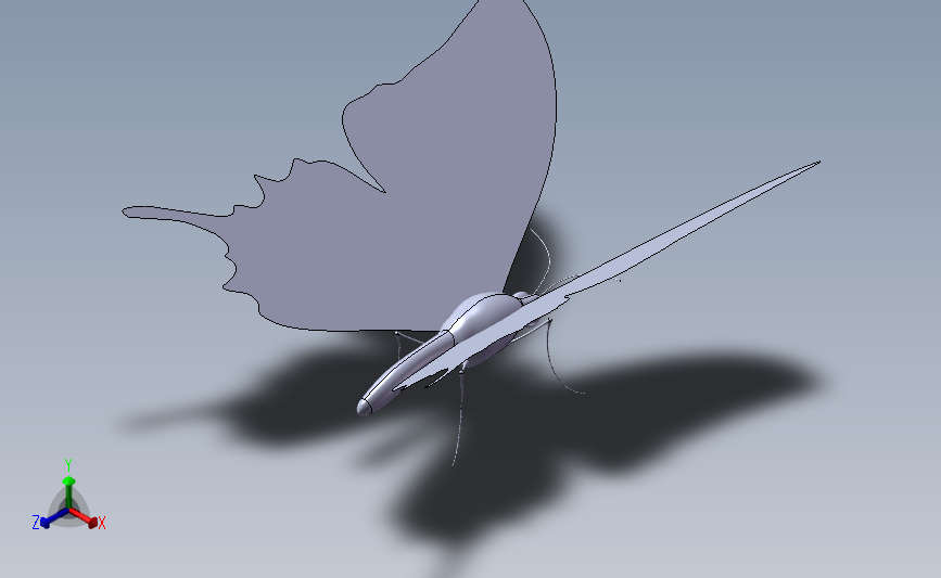 蝴蝶 3D模型（SolidWorks设计
