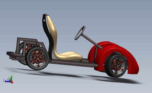 儿童汽车 3D模型（SolidWorks设计）