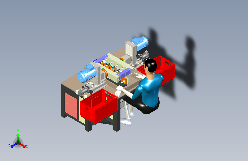 多头钻孔机 3D模型（SolidWorks设计）