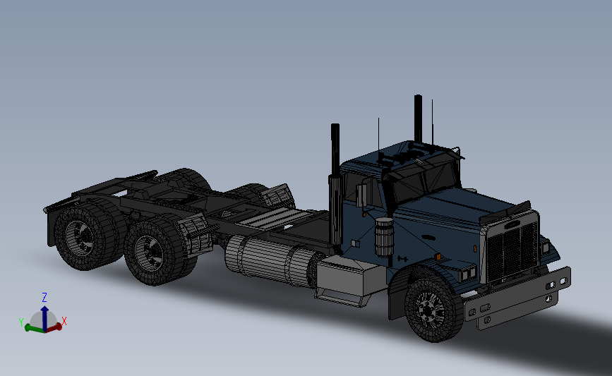 福莱纳卡车 3D模型（SolidWorks设计）