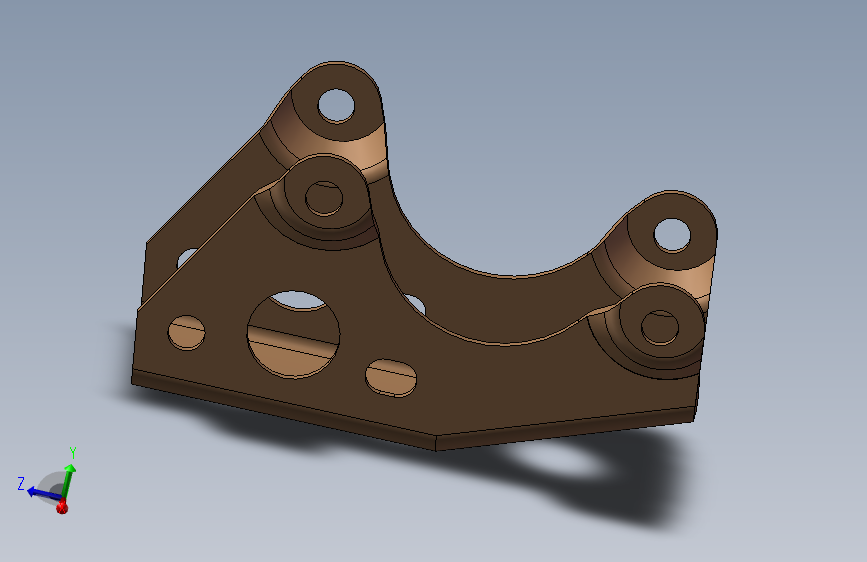 18103-0400-0000-000发动机前托架 3D模型（SolidWorks设计
