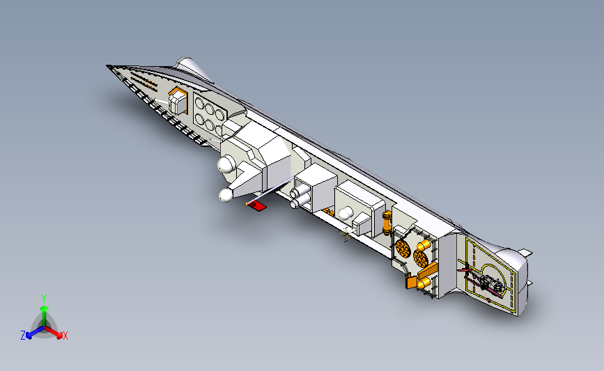 054D驱逐舰 3D模型SolidWorks三维设计图