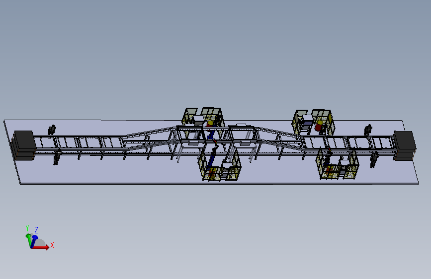 电动床框架机器人自动化流水线焊接3D模型SolidWorks三维设计图