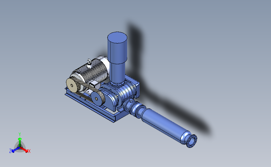 250罗茨风机 3D模型（SolidWorks设计