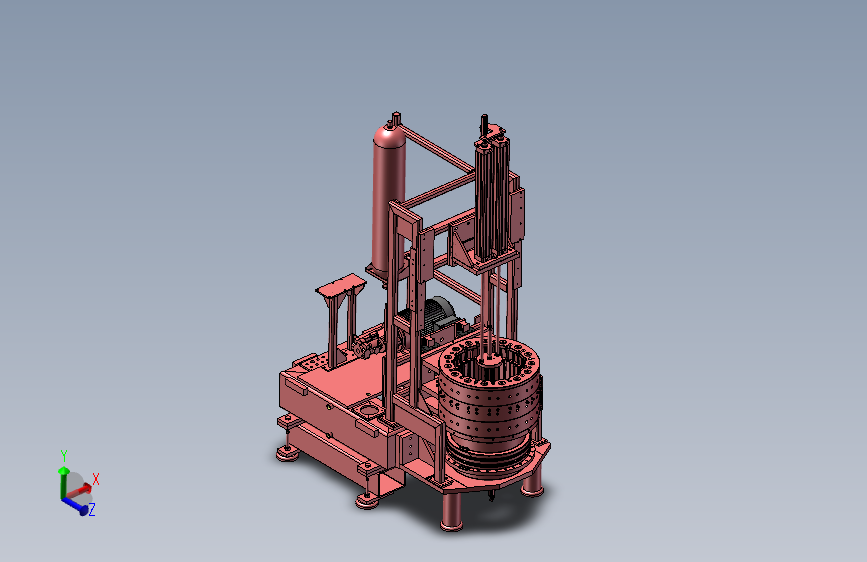 电机非标组装机 3D模型SolidWorks三维设计图