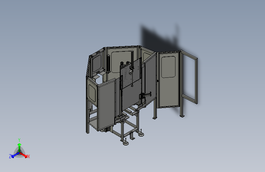 定子支撑架组装机 3D模型SolidWorks三维设计图ProE设计