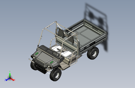 电动农用车 尺寸完整 3D模型SolidWorks三维设计图