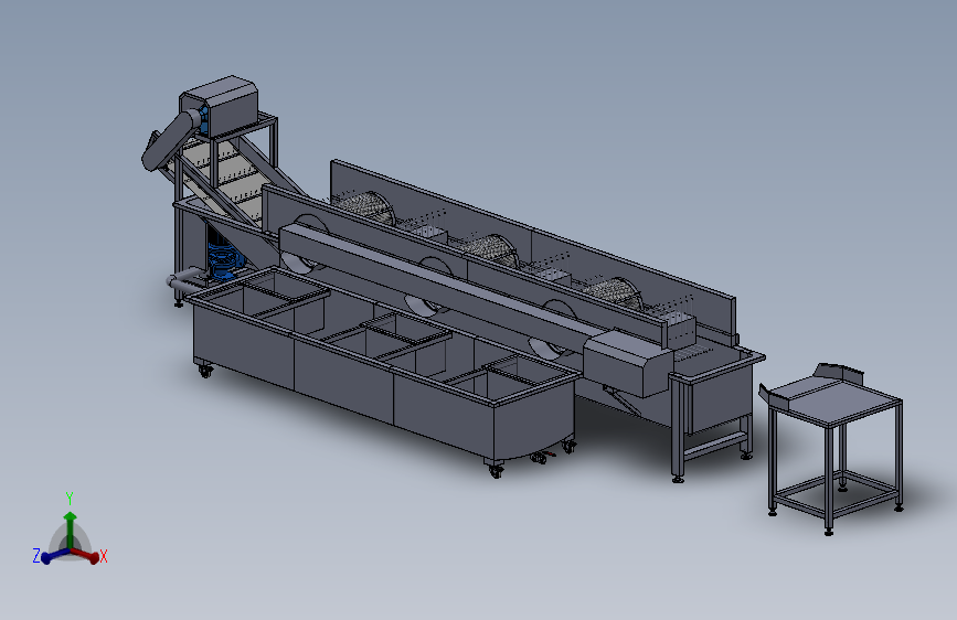 豆牙清洗机 3D模型SolidWorks三维设计图