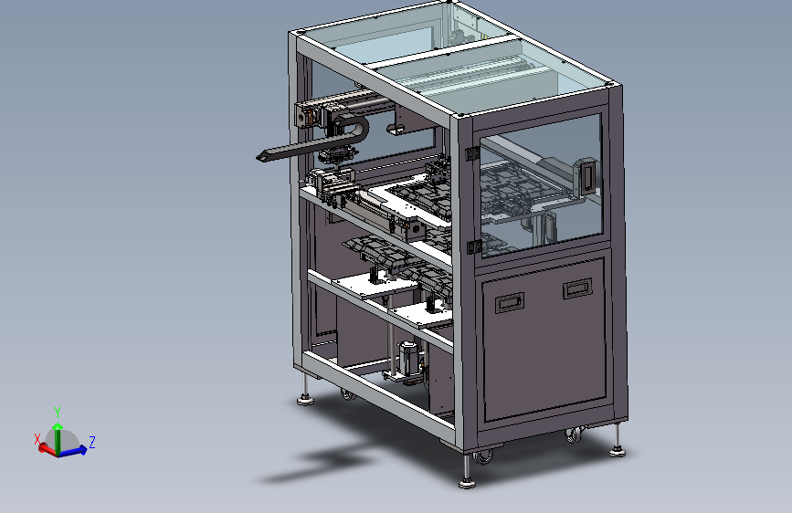 Tray盘上下料设备、电子产品自动上下料机3D模型_SolidWorks设计