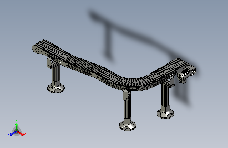 P203CF柔性输送机 3D模型（SolidWorks设计）