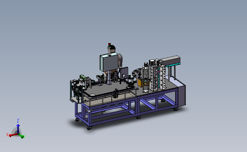 电机马达PCB板自动焊锡机3D模型SolidWorks三维设计图