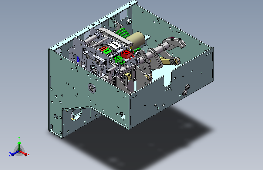 断路器配行星轮减速器机构 3D模型SolidWorks三维设计图