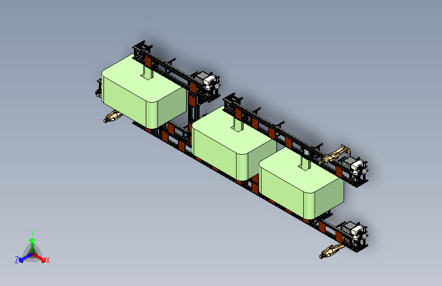 顶升平移自动上下料倍速循环线 3D模型SolidWorks三维设计图