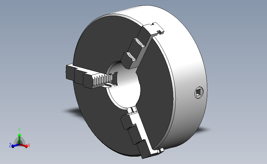 250三爪卡盘 3D模型（SolidWorks设计