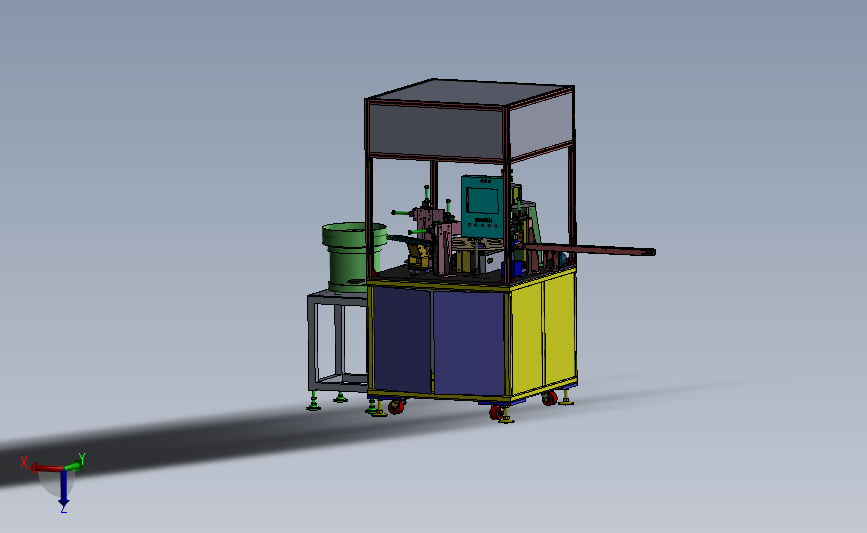 弹簧片自动组装机、转盘式结构 3D模型SolidWorks三维设计图