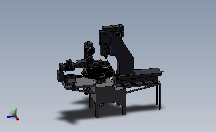 多工位圆盘铣床 3D模型SolidWorks三维设计图
