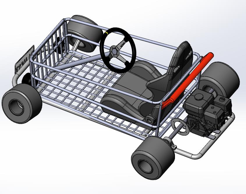 超市概念购物车3D模型_SolidWorks设计