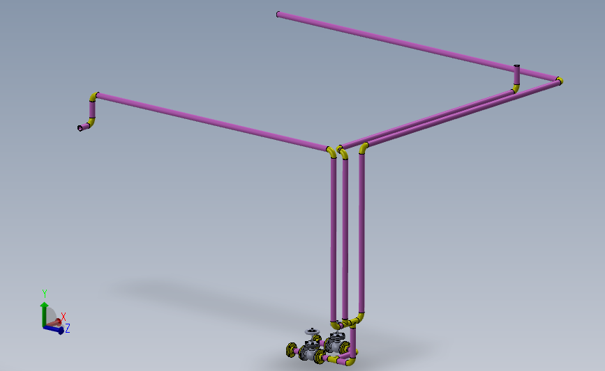 电锅炉管路设计 3D模型SolidWorks三维设计图
