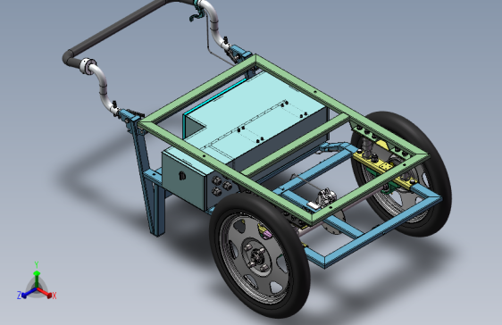 电动光缆收放车（含3D数模+工程图+BOM明细表） 3D模型SolidWorks三维设计图