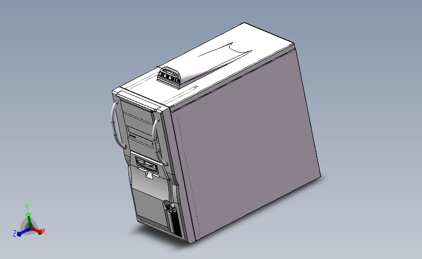 电脑主机（完整版） 3D模型SolidWorks三维设计图