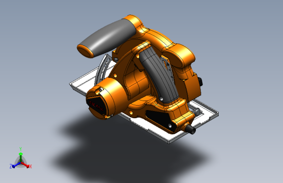电圆锯（圆轮锯） 3D模型SolidWorks三维设计图