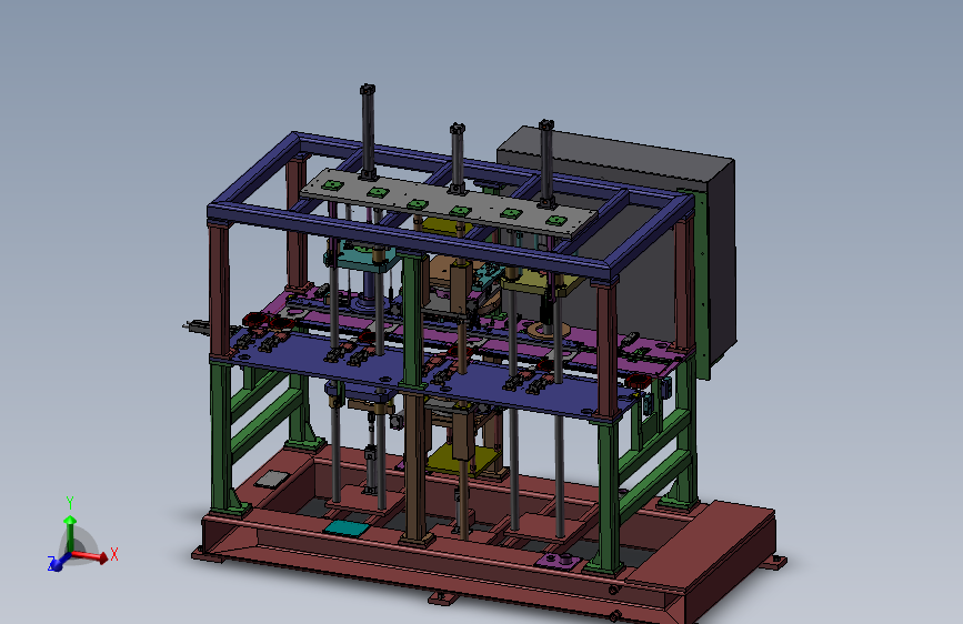 电机转子组装机 3D模型SolidWorks三维设计图 ProE设计