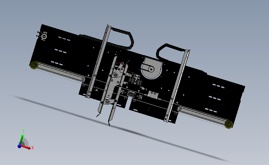 电梯门机机构（中分800门机） 3D模型SolidWorks三维设计图