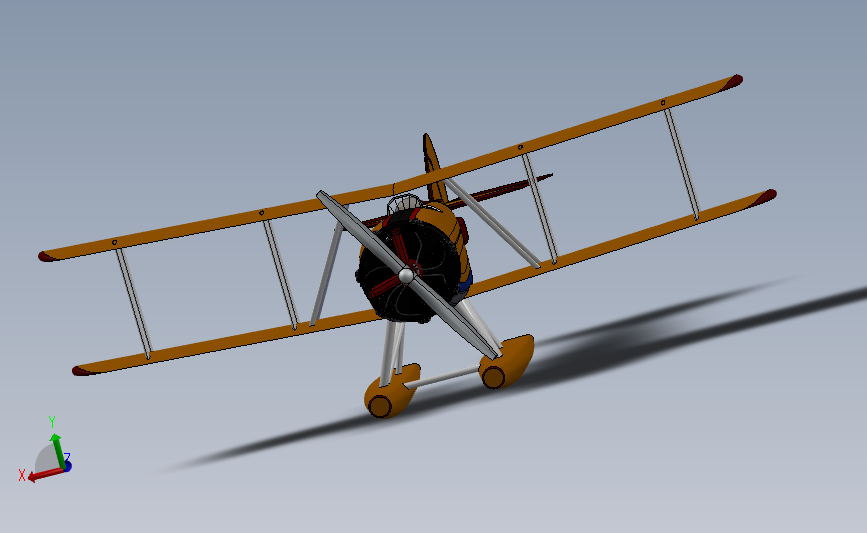 飞机 3D模型SolidWorks三维设计图