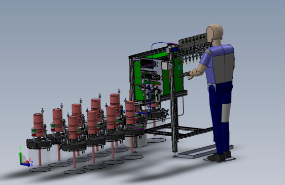 多油脂分配器设备3D模型SolidWorks三维设计图