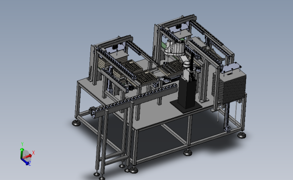 覆膜码垛机 机械设备3D模型 3D模型SolidWorks三维设计图