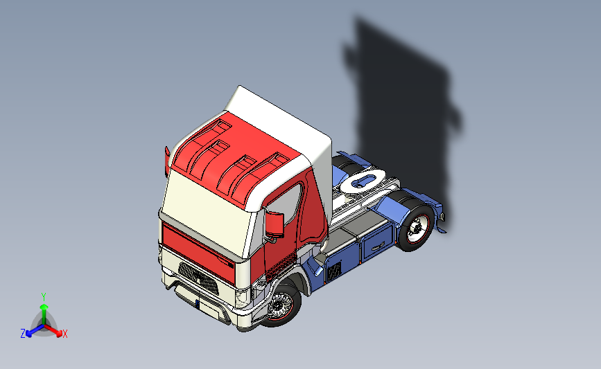 法国贝利埃TBO牵引车车头模型 3D模型SolidWorks三维设计图