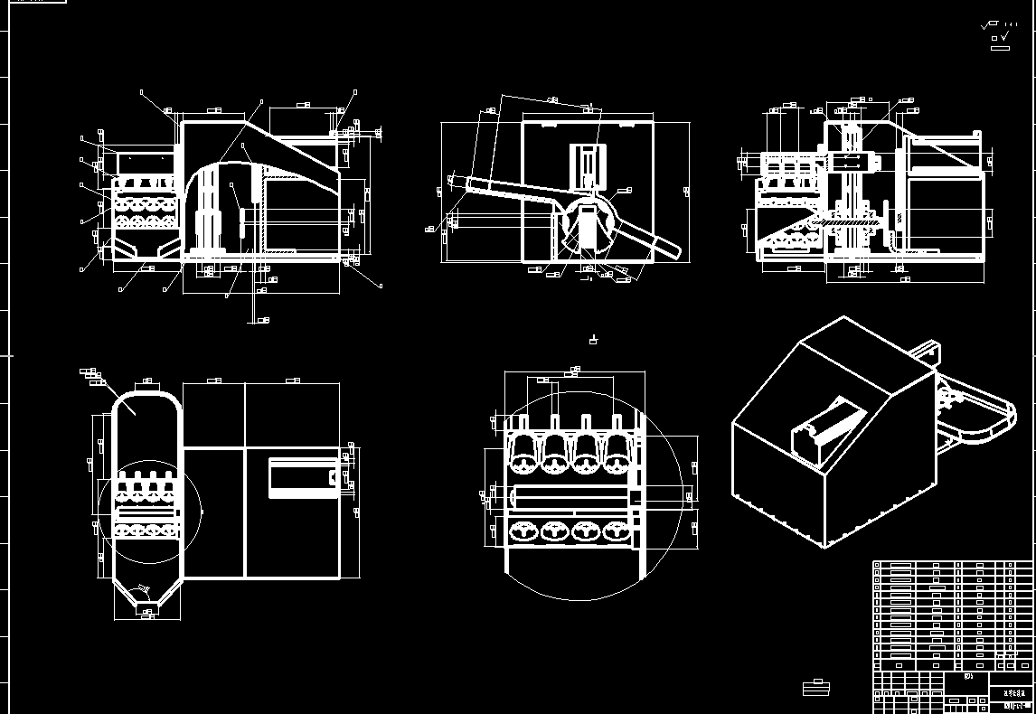 全自动红枣鲜枣去核机CAD