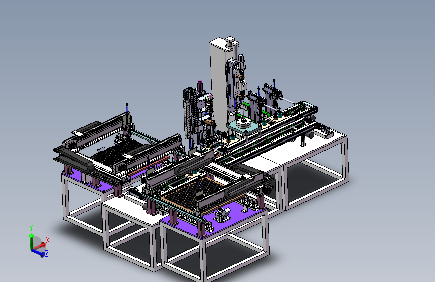 电子驻车制动系统（EPB）全自动组装检测机 3D模型SolidWorks三维设计图