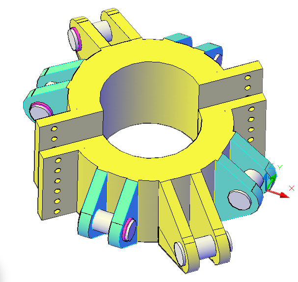反向钻孔集渣器 3D模型SolidWorks三维设计图