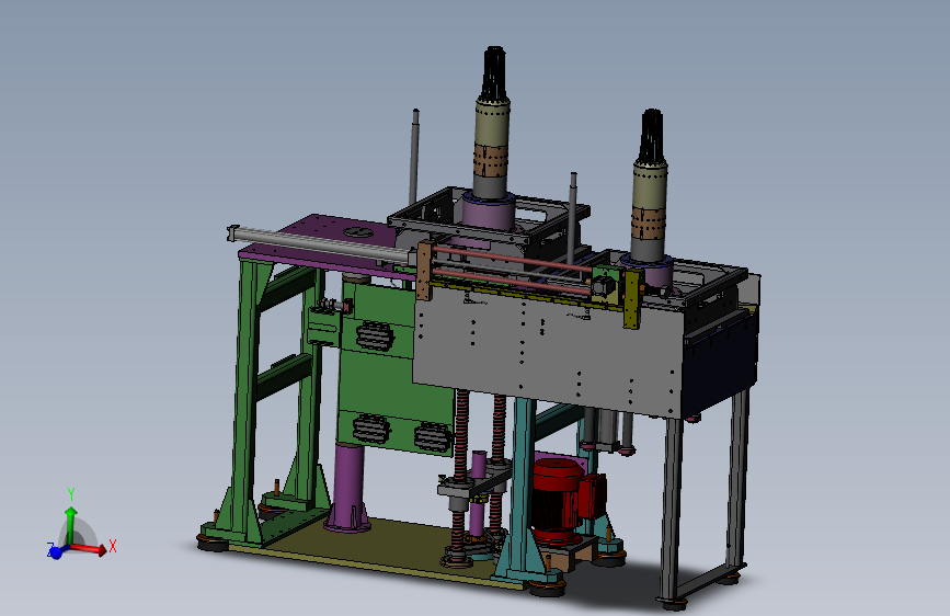非标自动设备机架设计3D模型SolidWorks三维设计图