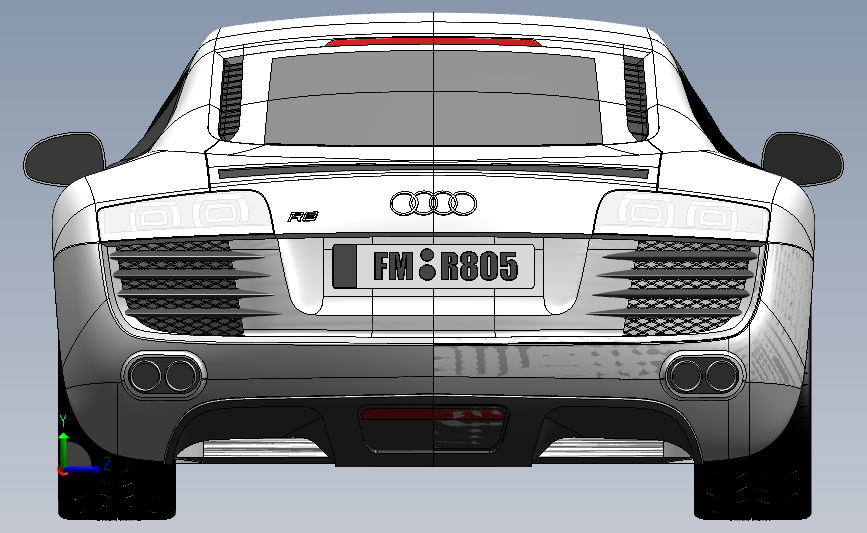 奥迪R8(Audi R8) 3D模型SolidWorks三维设计图