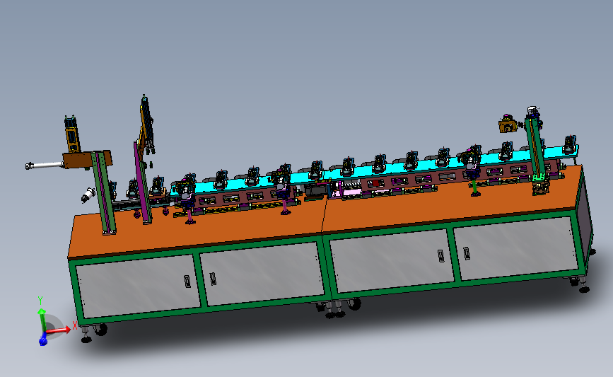 二十六工位测温机 3D模型SolidWorks三维设计图