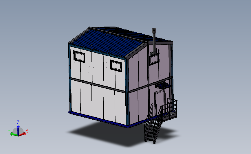 废水生物处理站（废水生物处理厂）3D模型SolidWorks三维设计图