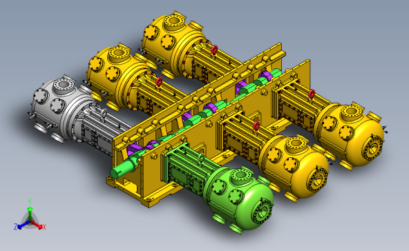 艾瑞尔六缸压缩机 3D模型SolidWorks三维设计图