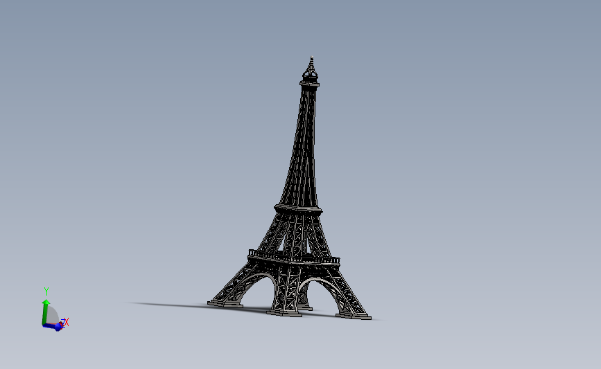 埃菲尔铁塔 三维图sw. 3D模型SolidWorks三维设计图
