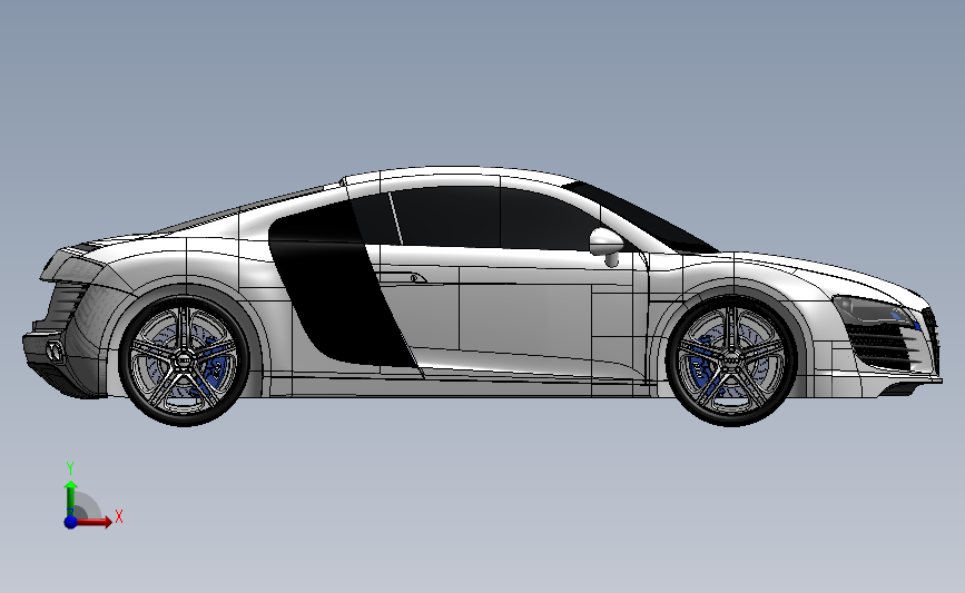 奥迪R8(Audi R8) 3D模型SolidWorks三维设计图