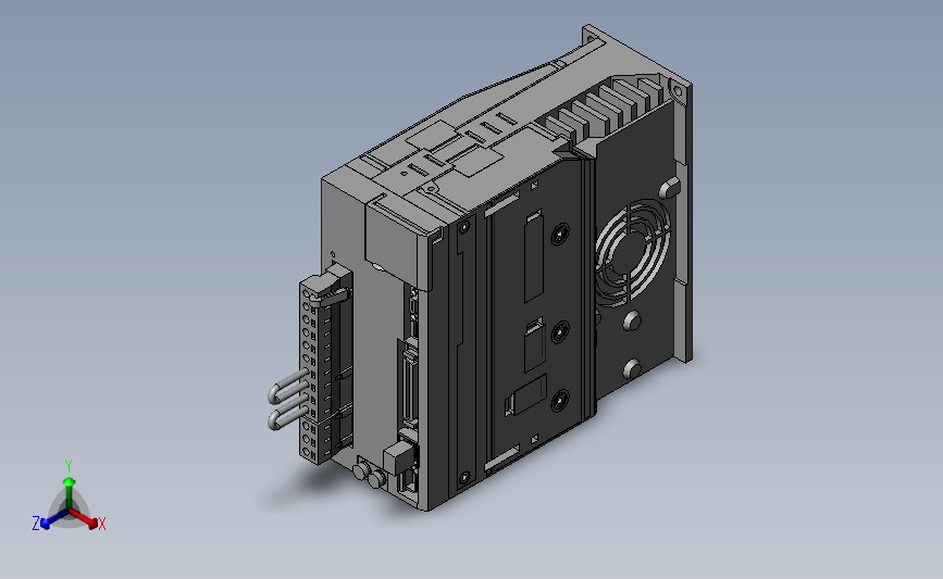 安川5系伺服电机，驱动器模型 3D模型SolidWorks三维设计图