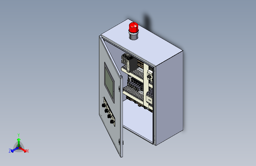 分离器的控制箱（三套） 3D模型SolidWorks三维设计图 ProE设计